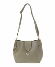 BJCAA10150 MK MICHEL KLEIN BAG(MK ミッシェルクラン バッグ) [2WAY/チャーム付き]メタルバックルデザインハンドバッグ カーキ