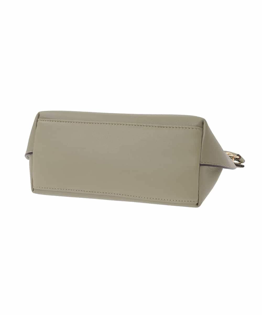 BJCAA10150 MK MICHEL KLEIN BAG(MK ミッシェルクラン バッグ) [2WAY/チャーム付き]メタルバックルデザインハンドバッグ カーキ