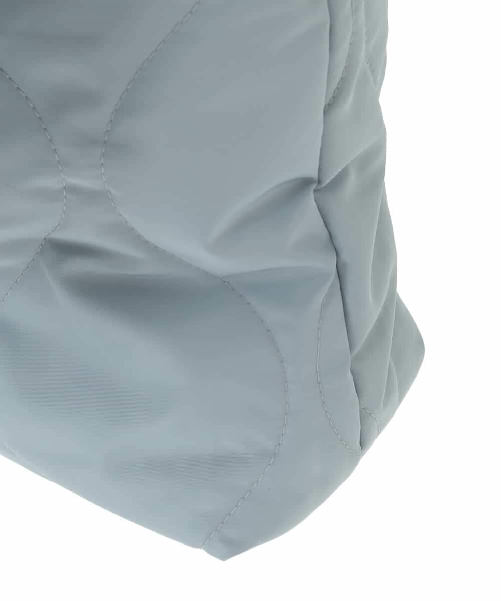 BJCAA11110 MK MICHEL KLEIN BAG(MK ミッシェルクラン バッグ) [ポーチ・チャーム付き/A4収納可]キルティングスクエアトートバッグ グレー