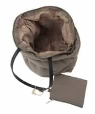 BJCAA11110 MK MICHEL KLEIN BAG(MK ミッシェルクラン バッグ) [ポーチ・チャーム付き/A4収納可]キルティングスクエアトートバッグ グレー