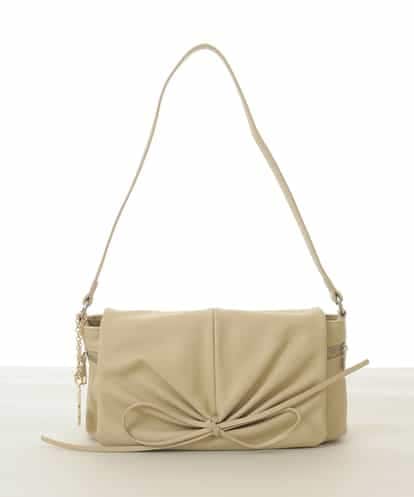 BJCAA13130 MK MICHEL KLEIN BAG [チャーム付き]ギャザーリボンショルダーバッグ