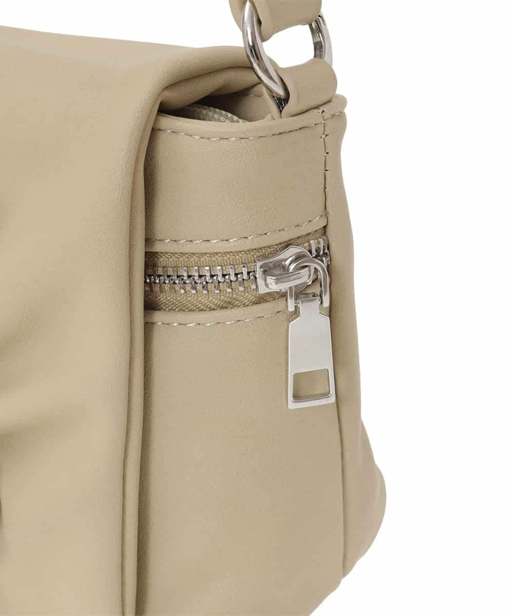 BJCAA13130 MK MICHEL KLEIN BAG(MK ミッシェルクラン バッグ) [チャーム付き]ギャザーリボンショルダーバッグ グリーン