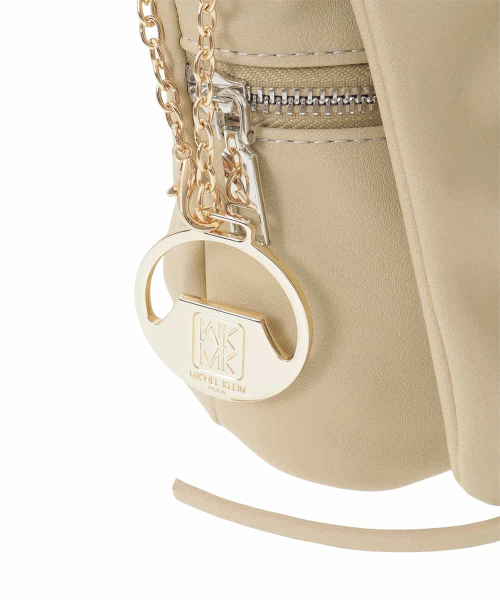 BJCAA13130 MK MICHEL KLEIN BAG(MK ミッシェルクラン バッグ) [チャーム付き]ギャザーリボンショルダーバッグ グリーン