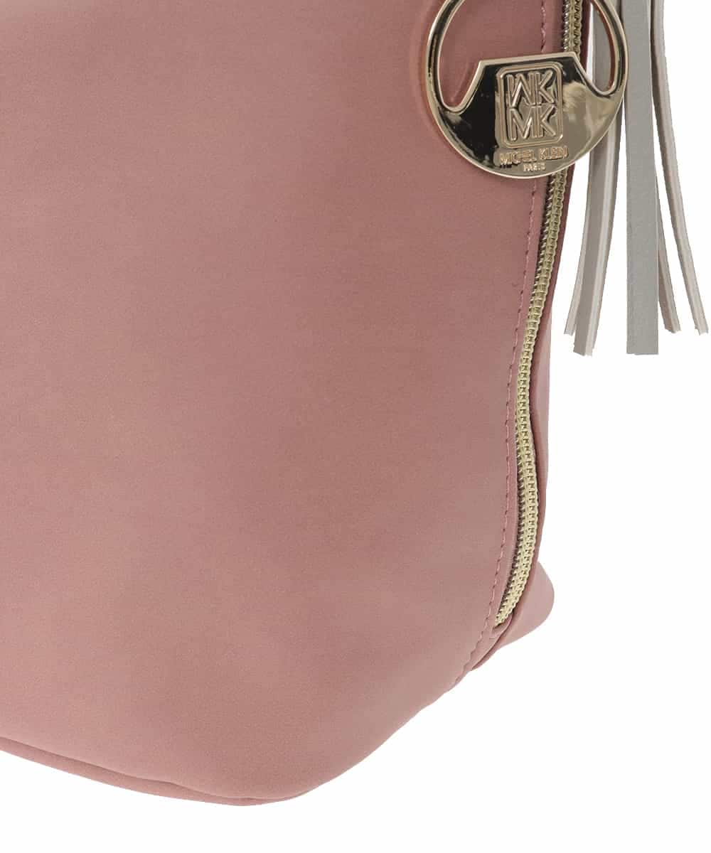 BJCAA14150 MK MICHEL KLEIN BAG(MK ミッシェルクラン バッグ) [軽量/2WAY/チャーム付き]ステッチアクセントワンハンドルバッグ パープル