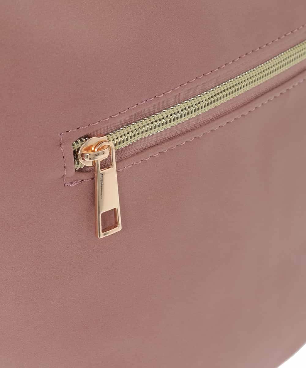 BJCAA14150 MK MICHEL KLEIN BAG(MK ミッシェルクラン バッグ) [軽量/2WAY/チャーム付き]ステッチアクセントワンハンドルバッグ パープル