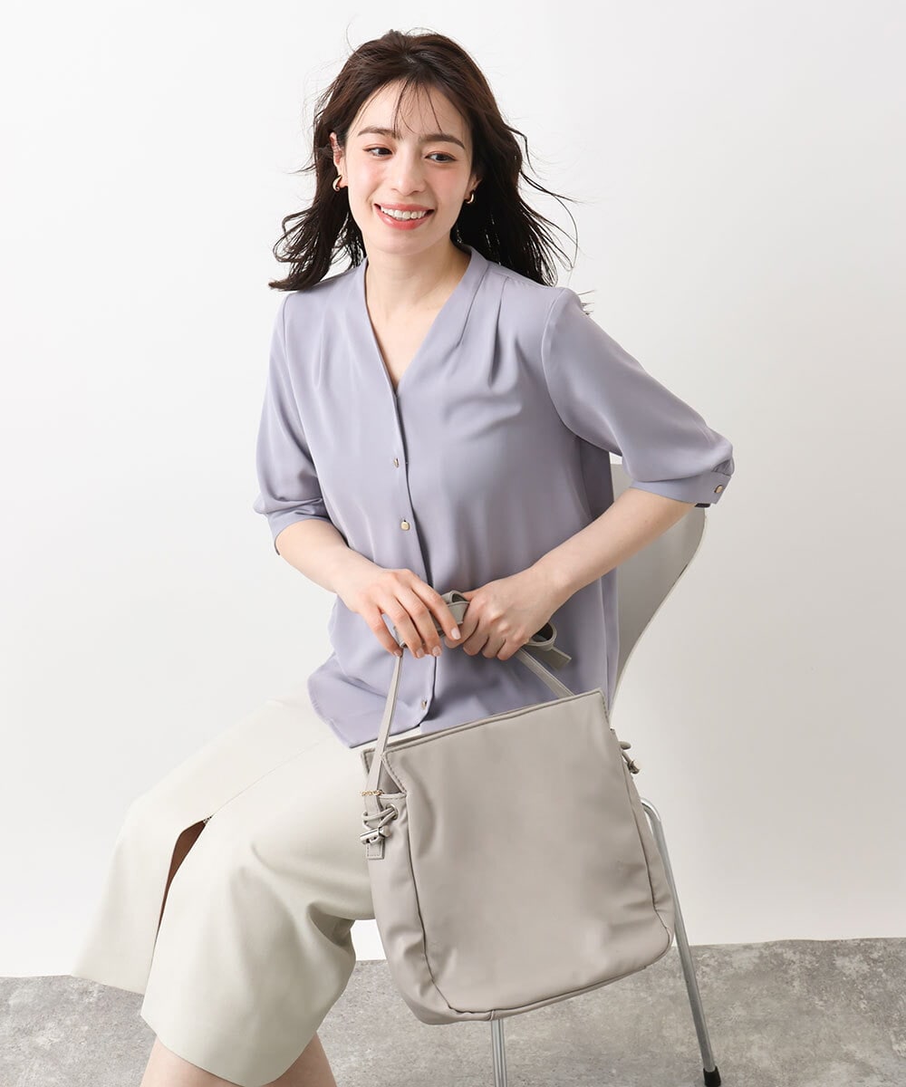 BJCAA15150 MK MICHEL KLEIN BAG(MK ミッシェルクラン バッグ) ドロストアレンジショルダーバッグ ライトブルー