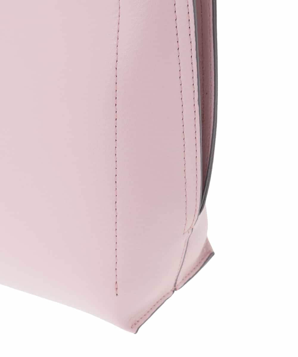 BJCAA17110 MK MICHEL KLEIN BAG(MK ミッシェルクラン バッグ) [軽量/チャーム付き]ウェーブカットステッチショルダーバッグ ピンク