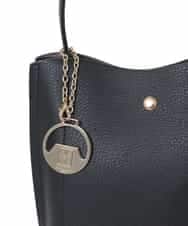 BJCAA17110 MK MICHEL KLEIN BAG(MK ミッシェルクラン バッグ) [軽量/チャーム付き]ウェーブカットステッチショルダーバッグ ピンク