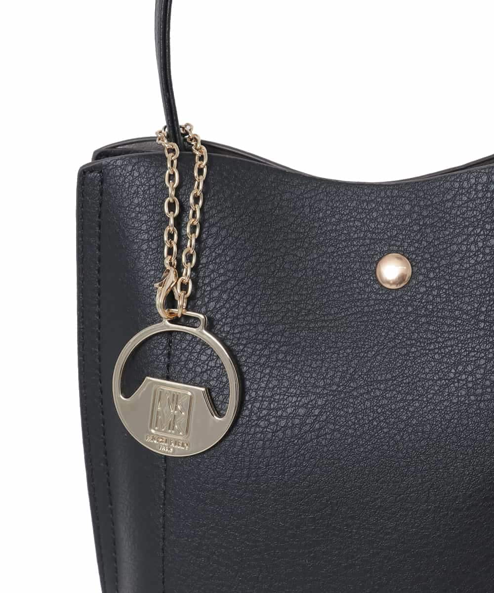 BJCAA17110 MK MICHEL KLEIN BAG(MK ミッシェルクラン バッグ) [軽量/チャーム付き]ウェーブカットステッチショルダーバッグ ピンク