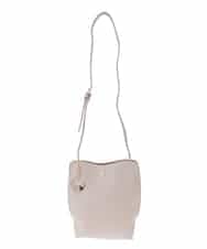 BJCAA17110 MK MICHEL KLEIN BAG(MK ミッシェルクラン バッグ) [軽量/チャーム付き]ウェーブカットステッチショルダーバッグ グレー