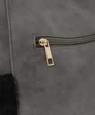 BJCAP03130 MK MICHEL KLEIN BAG(MK ミッシェルクラン バッグ) [抗菌/A4収納可]ファーポケットデザインショルダーバッグ ブラック