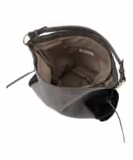 BJCAP03130 MK MICHEL KLEIN BAG(MK ミッシェルクラン バッグ) [抗菌/A4収納可]ファーポケットデザインショルダーバッグ ブラック