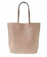 BJCAV25150 MK MICHEL KLEIN BAG(MK ミッシェルクラン バッグ) [インナーバッグ付き]スタッズデザイントートバッグ ベージュ