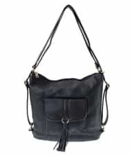 BJCEQ14130 MK MICHEL KLEIN BAG(MK ミッシェルクラン バッグ) 【販売停止】【2WAY】フェイクレザートートバッグ ブラック