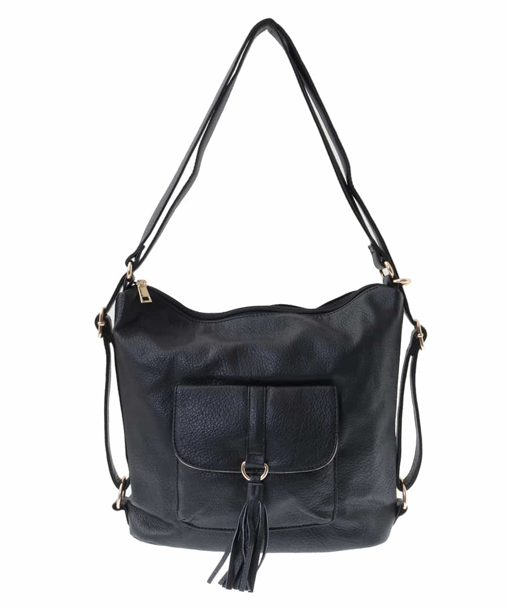 BJCEQ14130 MK MICHEL KLEIN BAG(MK ミッシェルクラン バッグ) 【販売停止】【2WAY】フェイクレザートートバッグ ブラック