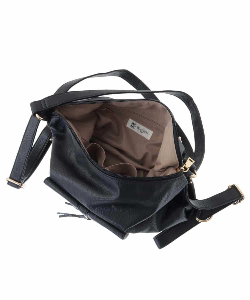 BJCEQ14130 MK MICHEL KLEIN BAG(MK ミッシェルクラン バッグ) 【販売停止】【2WAY】フェイクレザートートバッグ ブラック