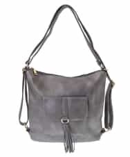 BJCEQ14130 MK MICHEL KLEIN BAG(MK ミッシェルクラン バッグ) 【販売停止】【2WAY】フェイクレザートートバッグ メタリックグレー