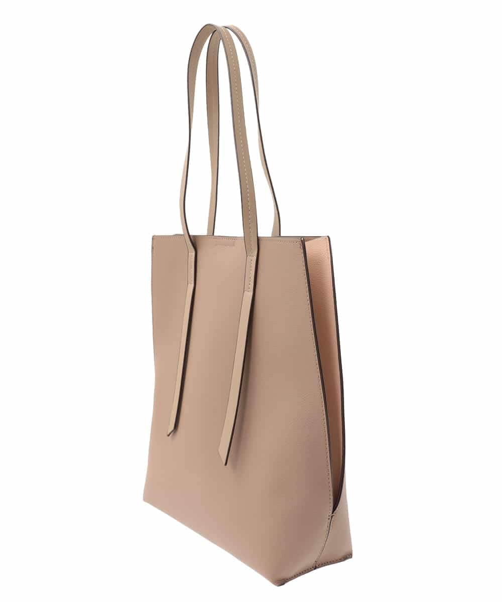BJCEV06150 MK MICHEL KLEIN BAG(MK ミッシェルクラン バッグ) [ポーチ付き]合成皮革サイド配色トートバッグ ベージュ