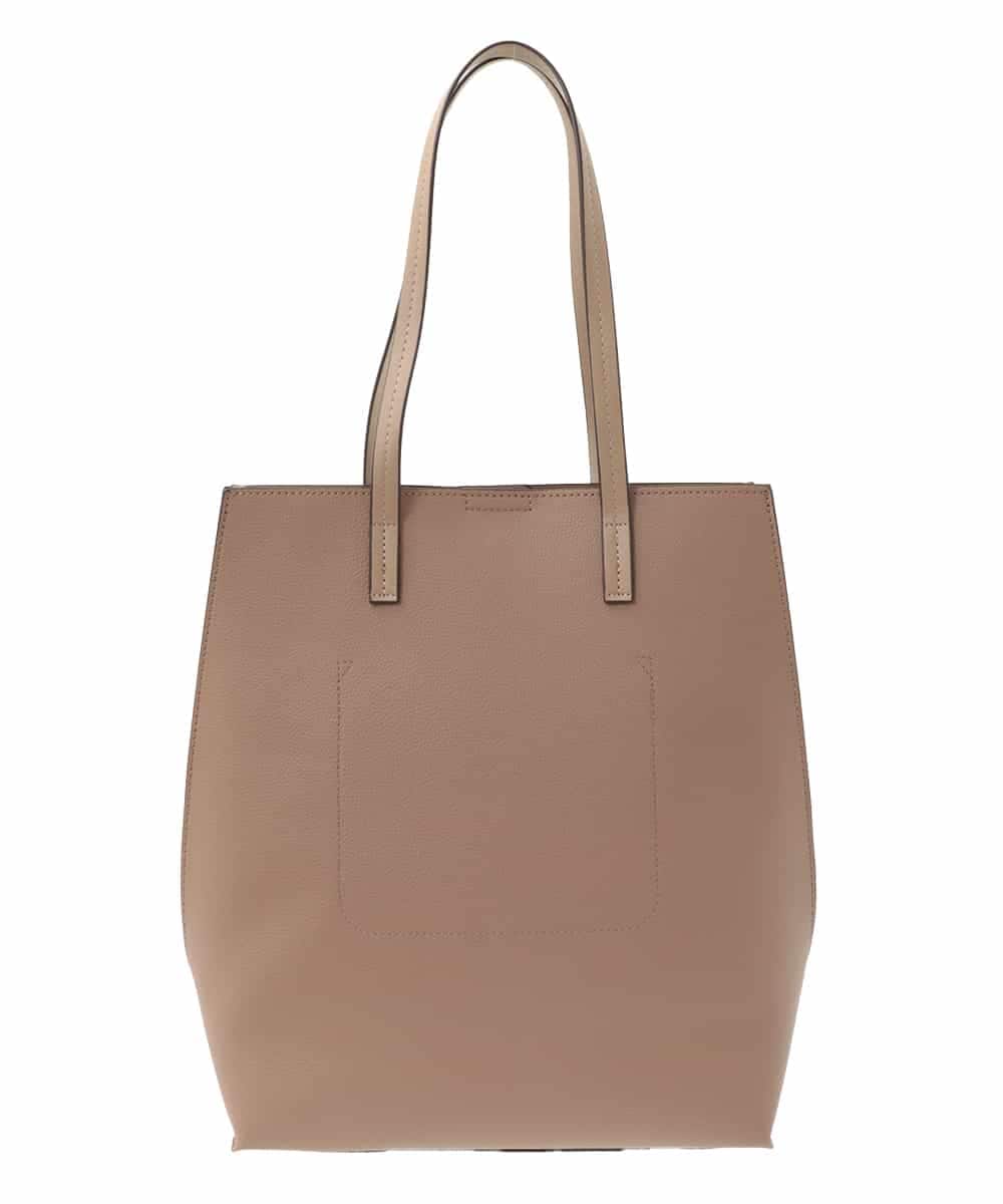 BJCEV06150 MK MICHEL KLEIN BAG(MK ミッシェルクラン バッグ) [ポーチ付き]合成皮革サイド配色トートバッグ ベージュ