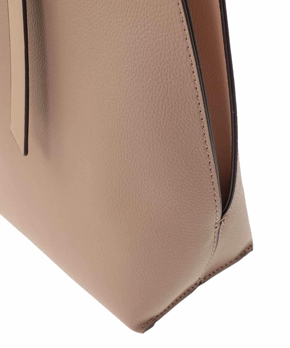 BJCEV06150 MK MICHEL KLEIN BAG(MK ミッシェルクラン バッグ) [ポーチ付き]合成皮革サイド配色トートバッグ ベージュ