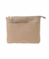 BJCEV06150 MK MICHEL KLEIN BAG(MK ミッシェルクラン バッグ) [ポーチ付き]合成皮革サイド配色トートバッグ ベージュ