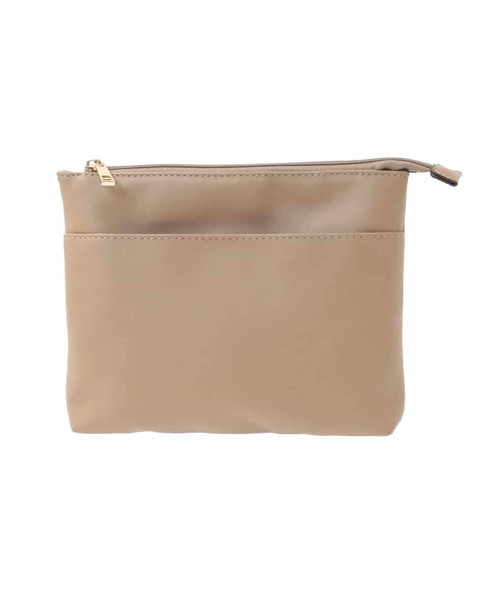 BJCEV06150 MK MICHEL KLEIN BAG(MK ミッシェルクラン バッグ) [ポーチ付き]合成皮革サイド配色トートバッグ ベージュ