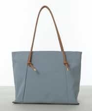 BJCGS51140 MK MICHEL KLEIN BAG(MK ミッシェルクラン バッグ) 【A4サイズ対応・抗菌加工】フェイクレザーアクセントトートバッグ ライトブルー