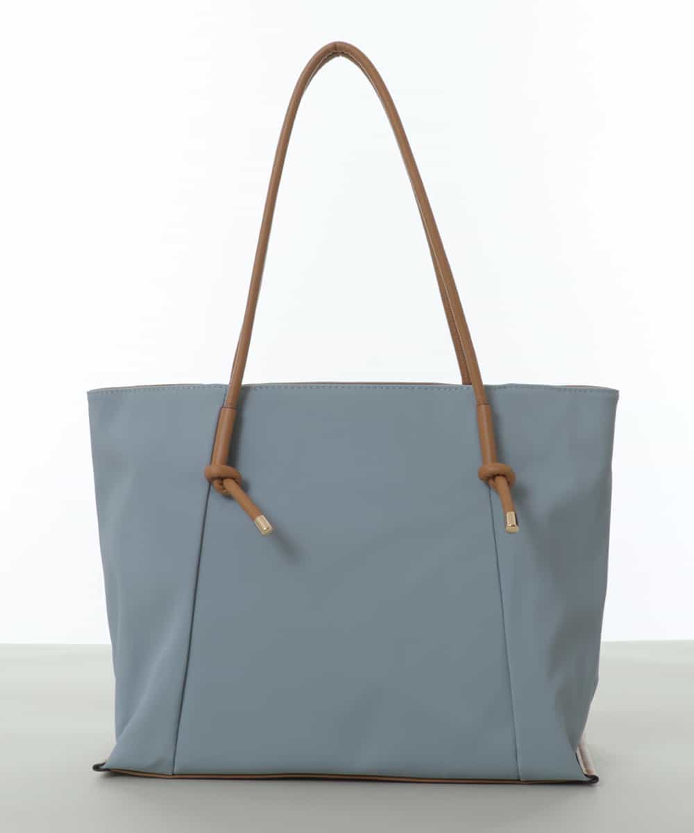 BJCGS51140 MK MICHEL KLEIN BAG(MK ミッシェルクラン バッグ) 【A4サイズ対応・抗菌加工】フェイクレザーアクセントトートバッグ ライトブルー