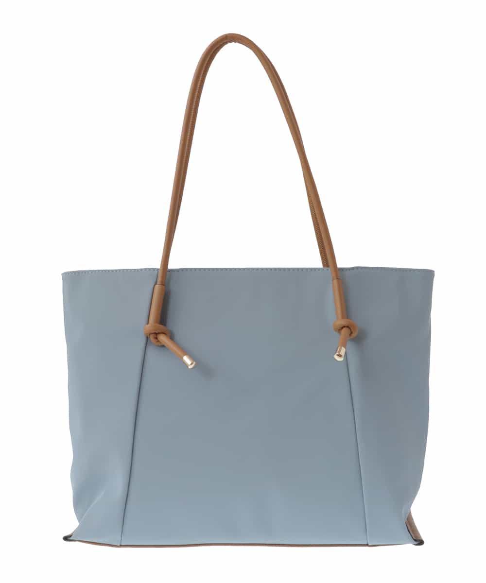 BJCGS51140 MK MICHEL KLEIN BAG(MK ミッシェルクラン バッグ) 【A4サイズ対応・抗菌加工】フェイクレザーアクセントトートバッグ ライトブルー