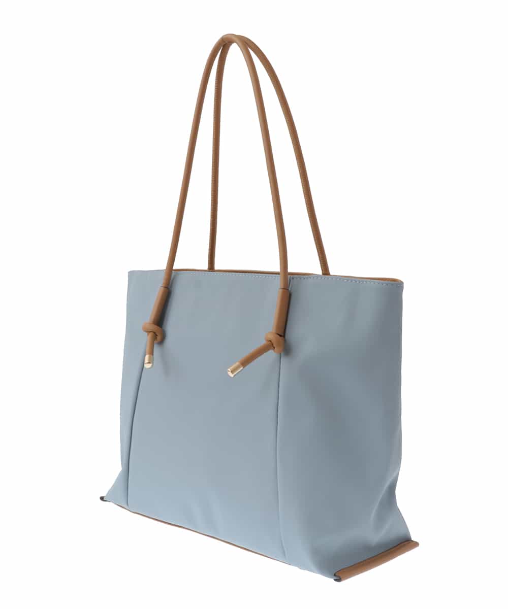 BJCGS51140 MK MICHEL KLEIN BAG(MK ミッシェルクラン バッグ) 【A4サイズ対応・抗菌加工】フェイクレザーアクセントトートバッグ ライトブルー