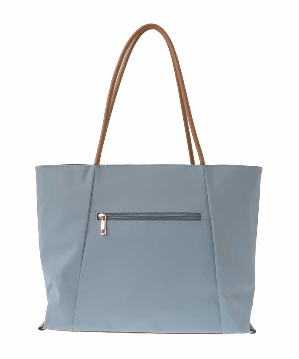 BJCGS51140 MK MICHEL KLEIN BAG(MK ミッシェルクラン バッグ) 【A4サイズ対応・抗菌加工】フェイクレザーアクセントトートバッグ ライトブルー