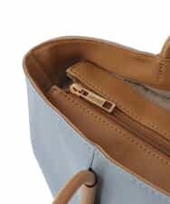 BJCGS51140 MK MICHEL KLEIN BAG(MK ミッシェルクラン バッグ) 【A4サイズ対応・抗菌加工】フェイクレザーアクセントトートバッグ ライトブルー