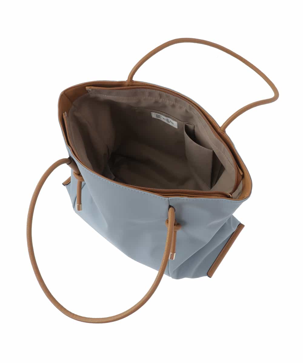 BJCGS51140 MK MICHEL KLEIN BAG(MK ミッシェルクラン バッグ) 【A4サイズ対応・抗菌加工】フェイクレザーアクセントトートバッグ ライトブルー
