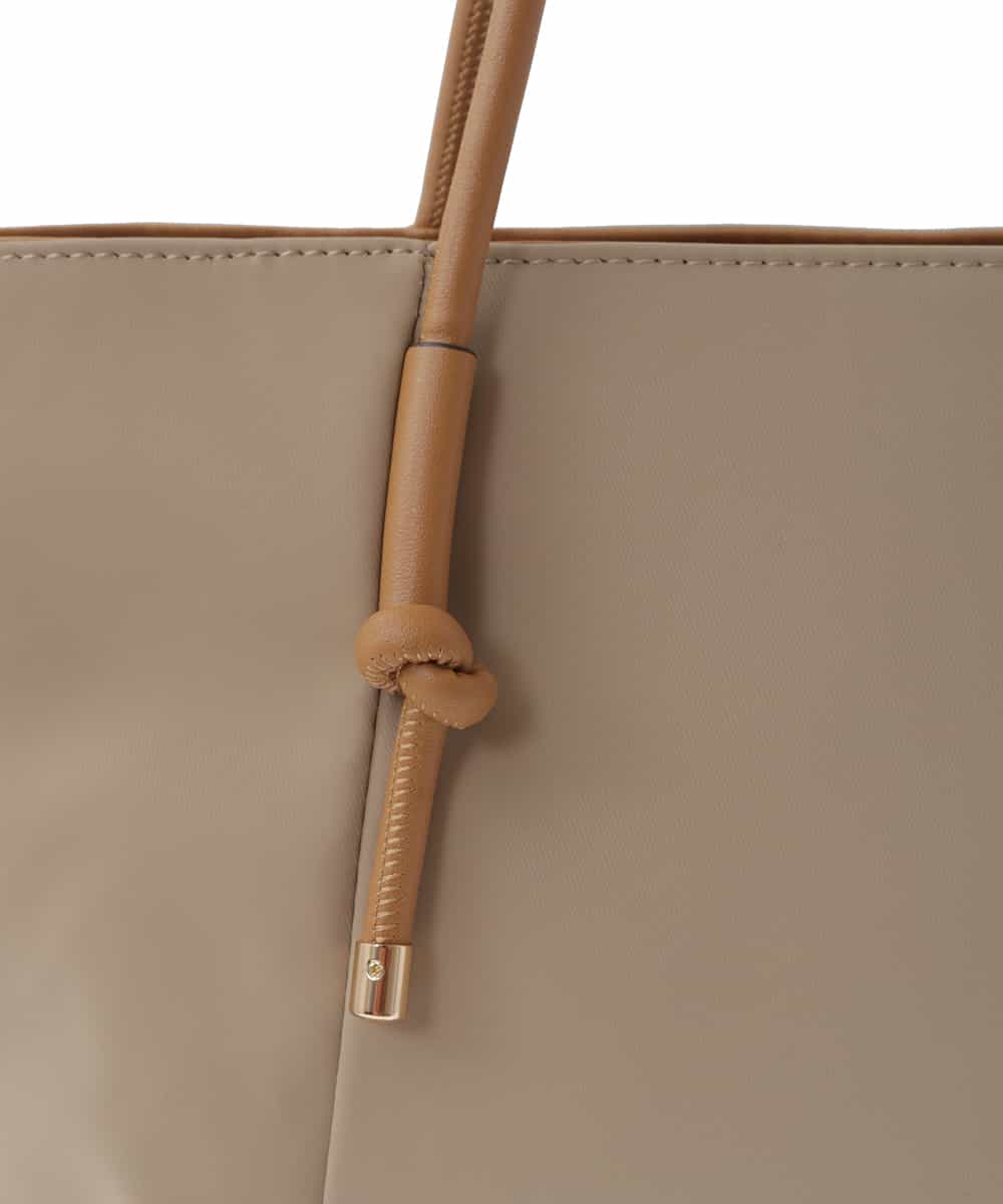 BJCGS51140 MK MICHEL KLEIN BAG(MK ミッシェルクラン バッグ) 【A4サイズ対応・抗菌加工】フェイクレザーアクセントトートバッグ ライトブルー