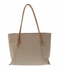 BJCGS51140 MK MICHEL KLEIN BAG(MK ミッシェルクラン バッグ) 【A4サイズ対応・抗菌加工】フェイクレザーアクセントトートバッグ ベージュ