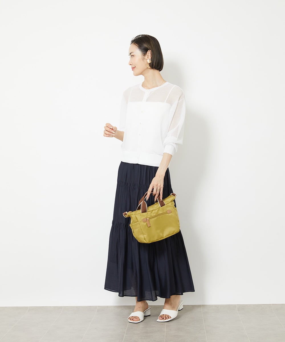 BJCGV60120 MK MICHEL KLEIN BAG(MK ミッシェルクラン バッグ) [2WAY/軽量]コンパクトフォルムトートバッグ カーキ