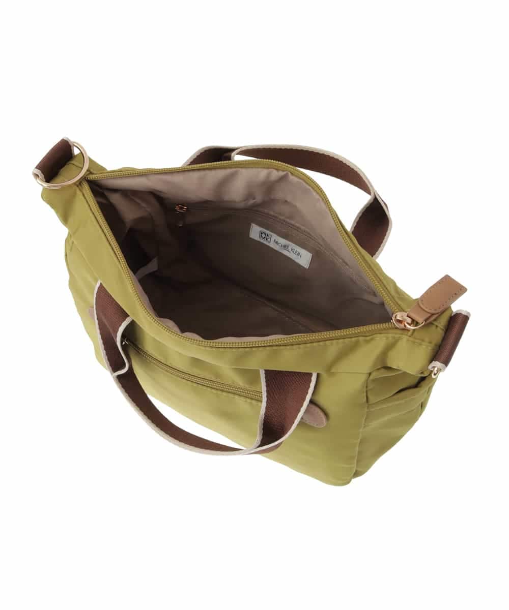 BJCGV60120 MK MICHEL KLEIN BAG(MK ミッシェルクラン バッグ) [2WAY/軽量]コンパクトフォルムトートバッグ カーキ