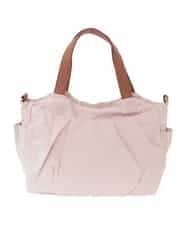 BJCJA60150 MK MICHEL KLEIN BAG(MK ミッシェルクラン バッグ) [2WAY]タックアクセントナイロントートバッグ ピンク