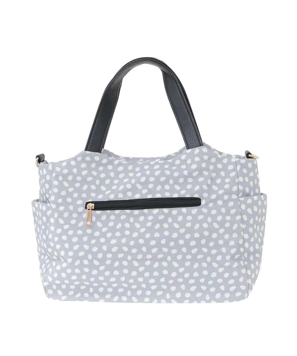 BJCJA60150 MK MICHEL KLEIN BAG(MK ミッシェルクラン バッグ) [2WAY]タックアクセントナイロントートバッグ グレー