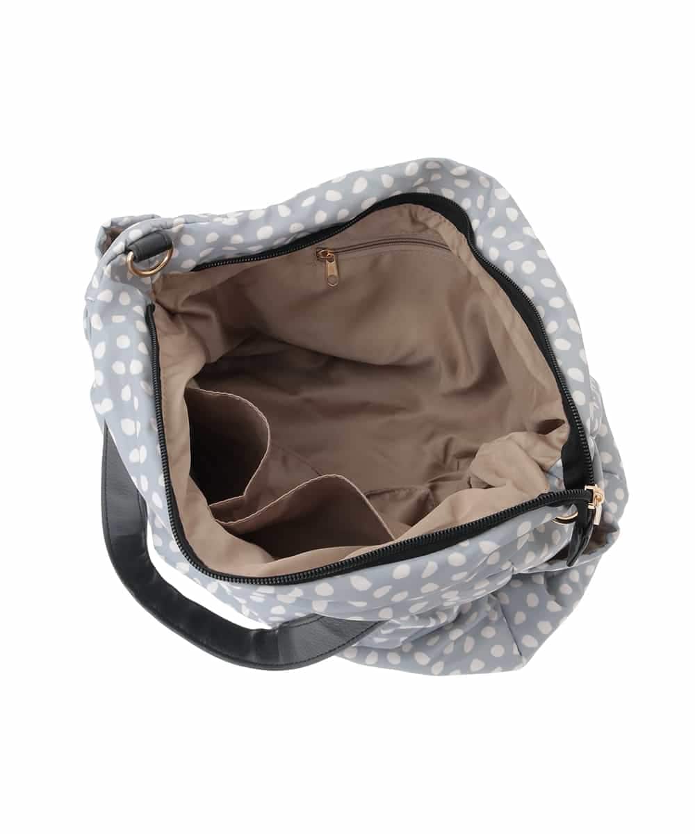 BJCJA60150 MK MICHEL KLEIN BAG(MK ミッシェルクラン バッグ) [2WAY]タックアクセントナイロントートバッグ グレー