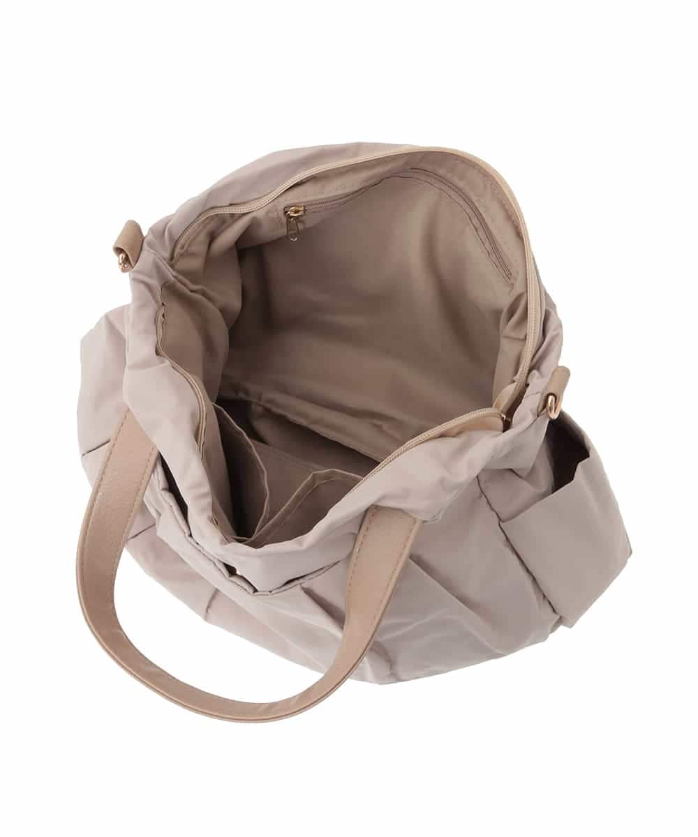 BJCJA60150 MK MICHEL KLEIN BAG(MK ミッシェルクラン バッグ) [2WAY]タックアクセントナイロントートバッグ グレー