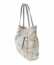 BJCJA61130 MK MICHEL KLEIN BAG(MK ミッシェルクラン バッグ) 幾何柄ジャカードスクエアトートバッグ イエロー