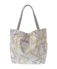 BJCJA61130 MK MICHEL KLEIN BAG(MK ミッシェルクラン バッグ) 幾何柄ジャカードスクエアトートバッグ イエロー