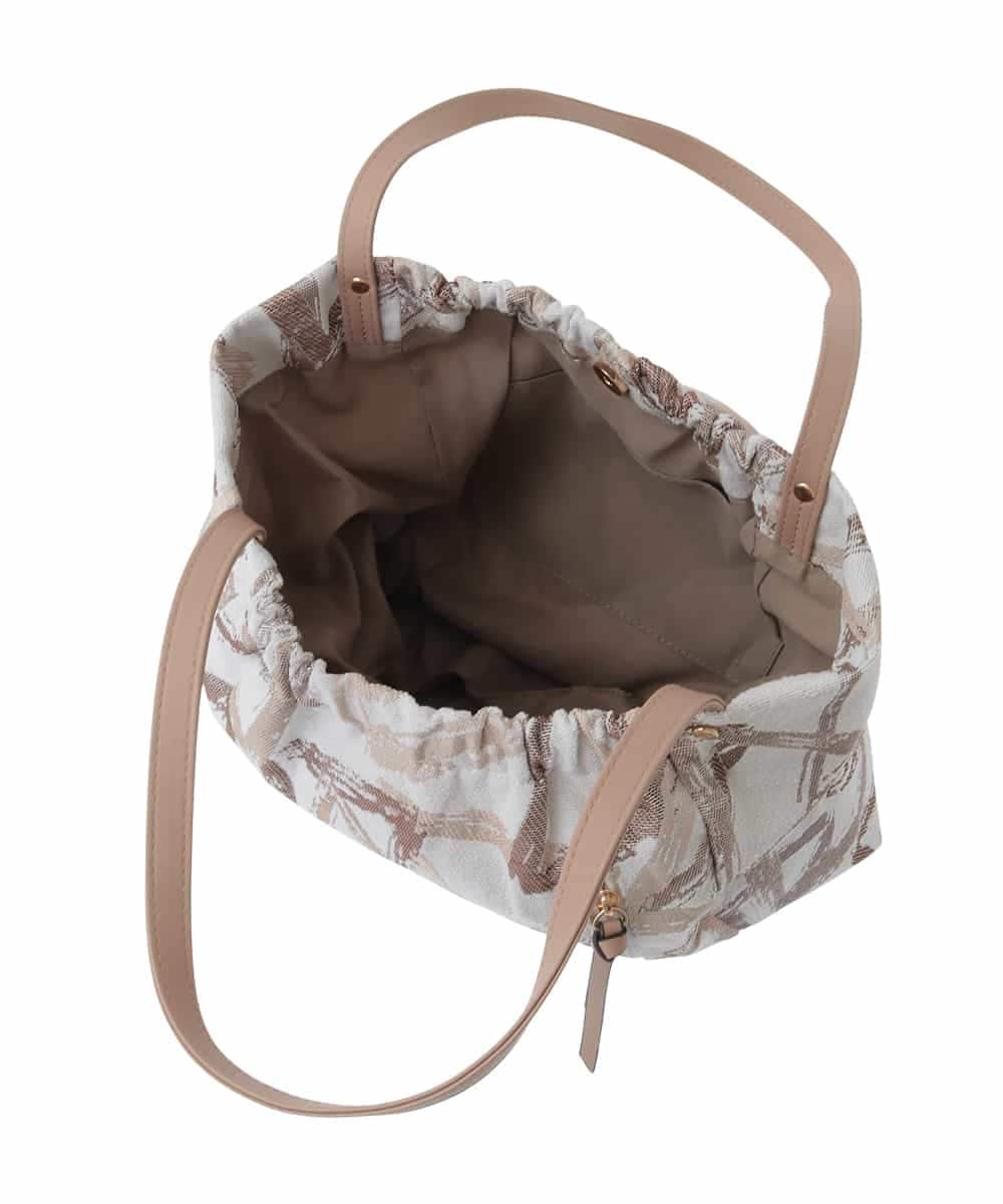 BJCJA61130 MK MICHEL KLEIN BAG(MK ミッシェルクラン バッグ) 幾何柄ジャカードスクエアトートバッグ イエロー