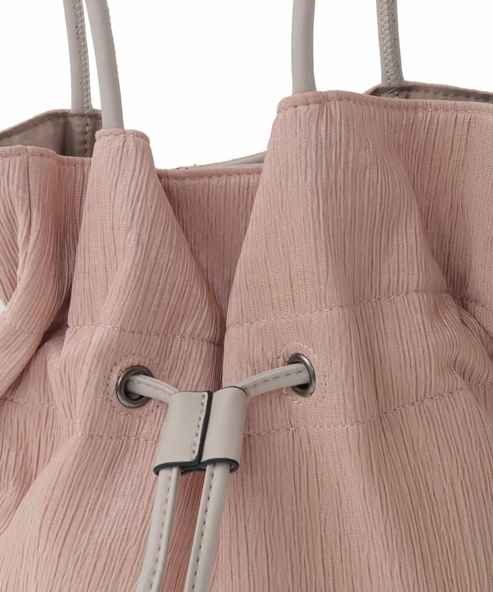 BJCJA62120 MK MICHEL KLEIN BAG(MK ミッシェルクラン バッグ) 巾着デザイントートバッグ ピンク