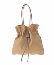 BJCJA62120 MK MICHEL KLEIN BAG(MK ミッシェルクラン バッグ) 巾着デザイントートバッグ ベージュ
