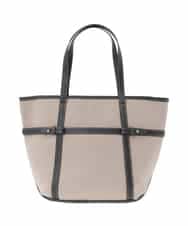 BJCJA66140 MK MICHEL KLEIN BAG(MK ミッシェルクラン バッグ) ベルトアクセント舟型トートバッグ ベージュ