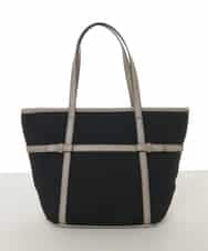 BJCJA66140 MK MICHEL KLEIN BAG(MK ミッシェルクラン バッグ) ベルトアクセント舟型トートバッグ ブラック
