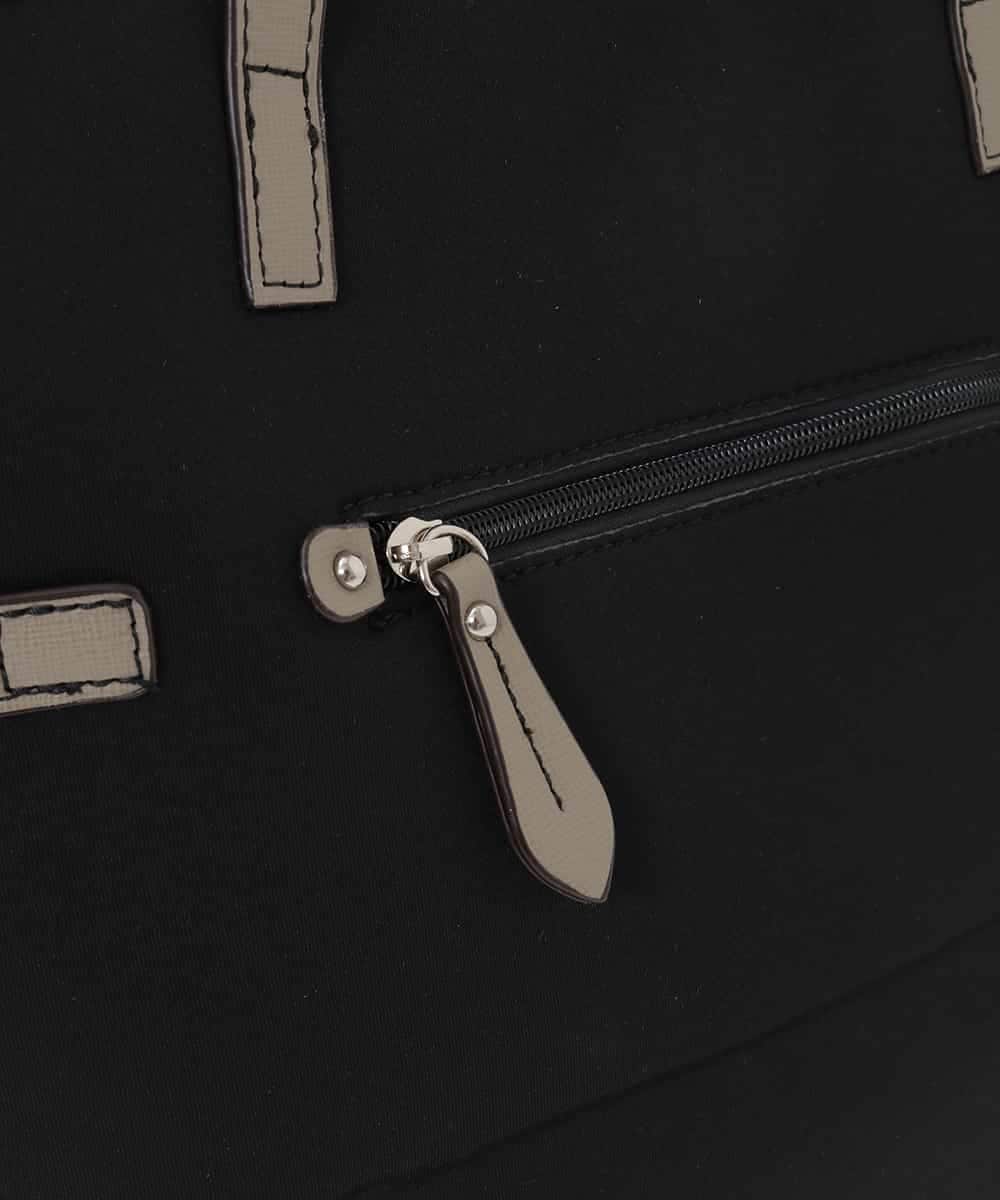 BJCJA66140 MK MICHEL KLEIN BAG(MK ミッシェルクラン バッグ) ベルトアクセント舟型トートバッグ ブラック