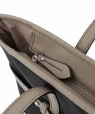 BJCJA66140 MK MICHEL KLEIN BAG(MK ミッシェルクラン バッグ) ベルトアクセント舟型トートバッグ ブラック